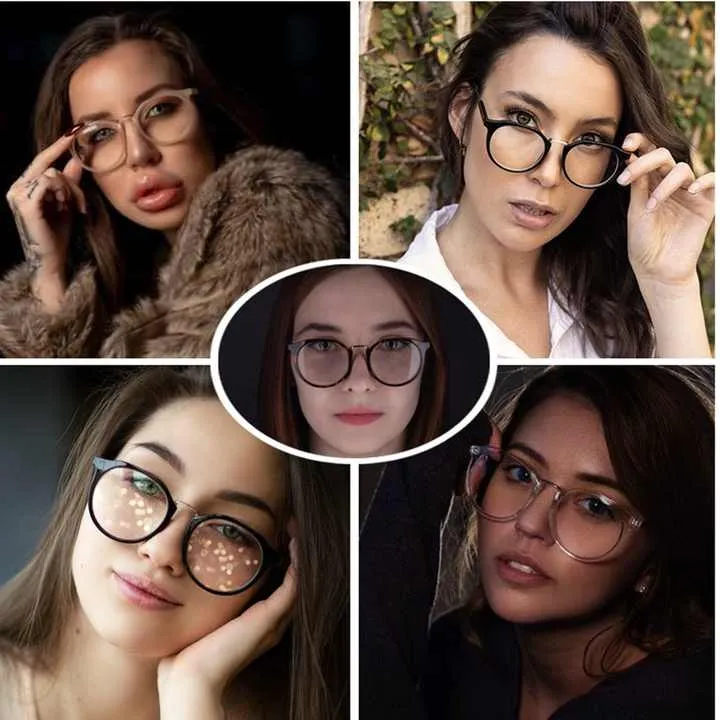 موضة جديدة فاخرة تصميم إيطالي إطارات نظارات بشعار مخصص نظارات عتيقة للنساء والرجال ضوء أزرق PC أوروبا الولايات المتحدة الأمريكيةNew Fashion Luxury Italian Design Custom Logo Eyeglasses Frames Vintage Glasses for Women Men Blue Light PC Europe USA