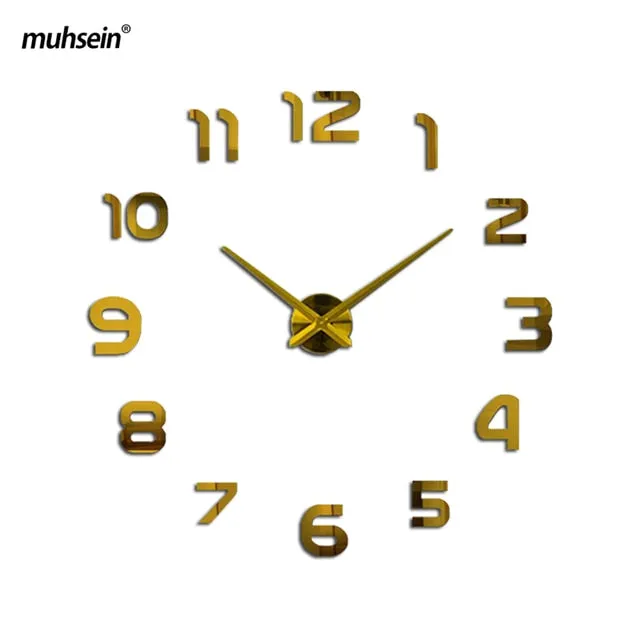 2019 TopSelling New Metal Modern 3D DIY Wall Clock