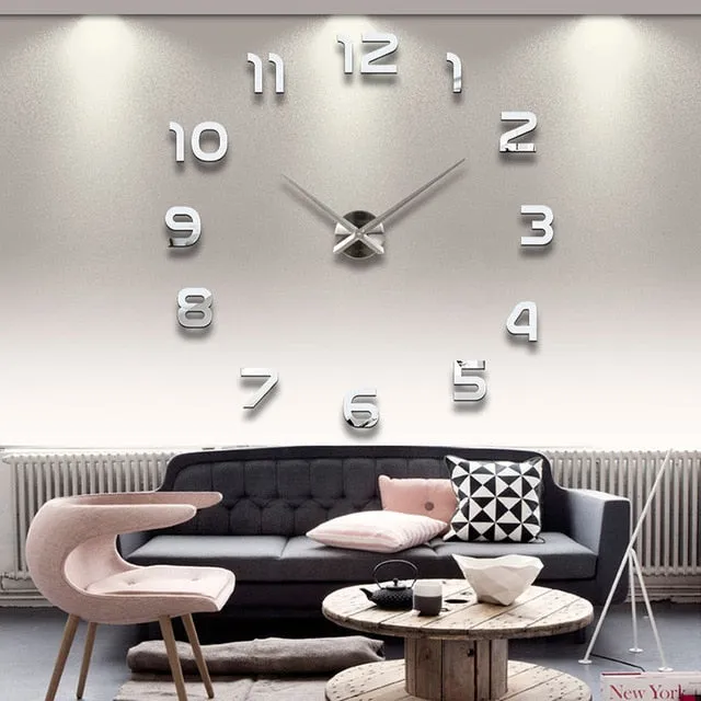2019 TopSelling New Metal Modern 3D DIY Wall Clock