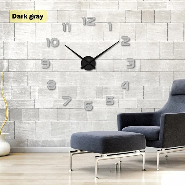 2019 TopSelling New Metal Modern 3D DIY Wall Clock
