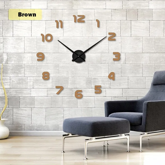 2019 TopSelling New Metal Modern 3D DIY Wall Clock