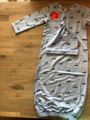 Baby Got Track modal magnetic cozy sleeper gown   hat set