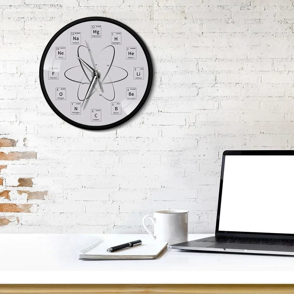 Chem Time Periodic Table Wall Clock Molecule Biochemistry Art Wall Clock Watch