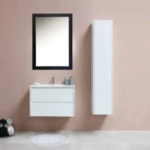DJ ARTS Decorative Wall Mirror/Makeup Mirror/Looking Glass Black-Cathi Color Flat Large Size Outer Size 12 x 18 inch