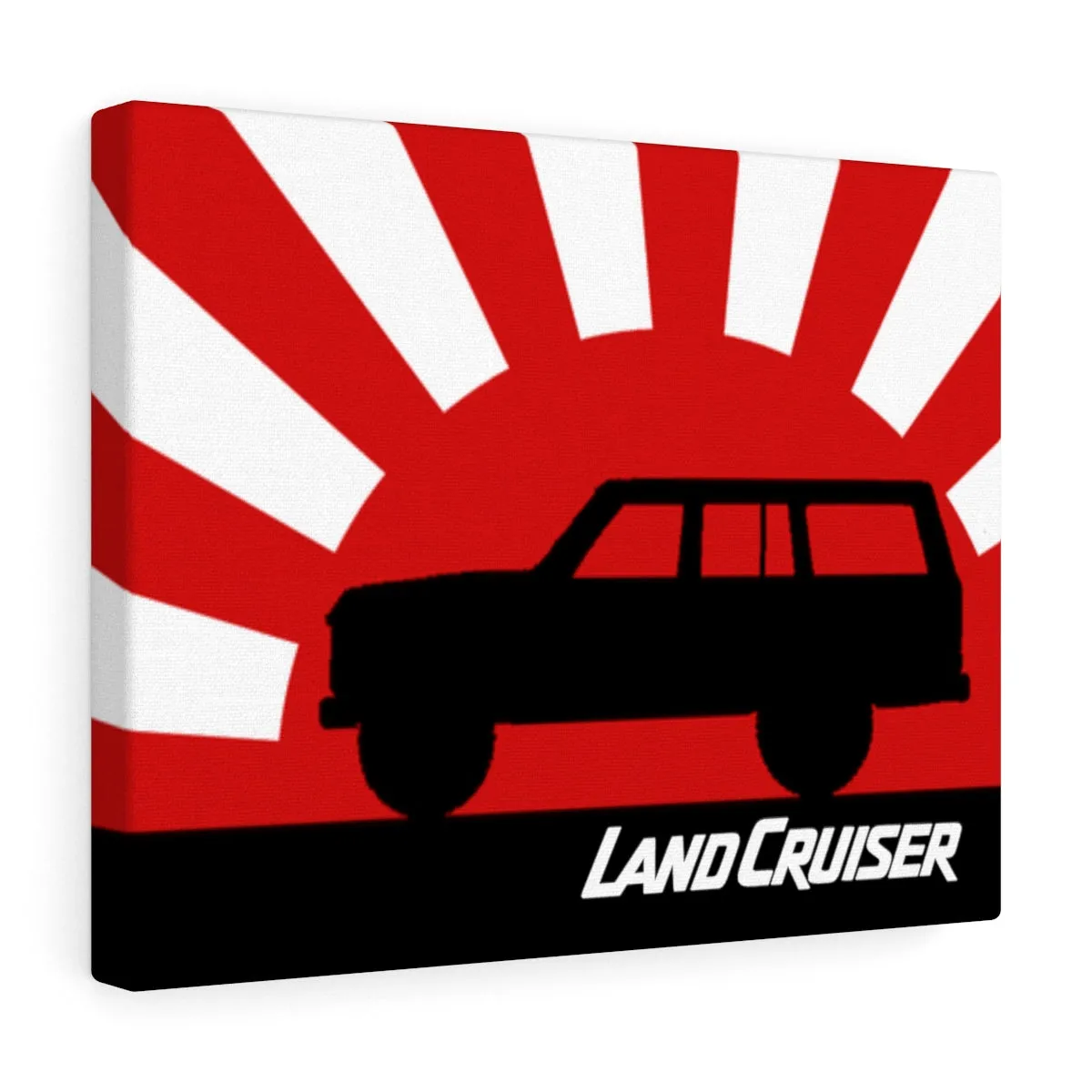 FJ60 Land Cruiser Canvas Gallery Wraps Wall art Rising Sun Silhouette Design Land Cruiser Artwork