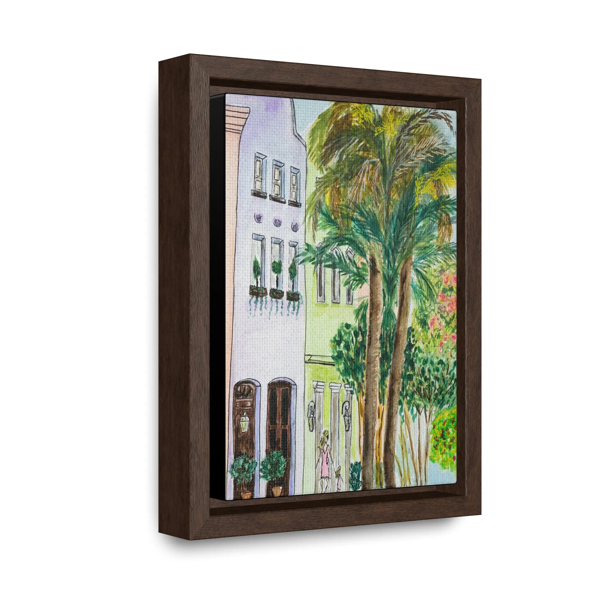 Gallery Canvas -Rainbow Row Charleston