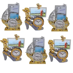 IYAAN Set of 6 Photo Frame with Clock Best Return Gift Item for Men and Women (Multicolor M2)