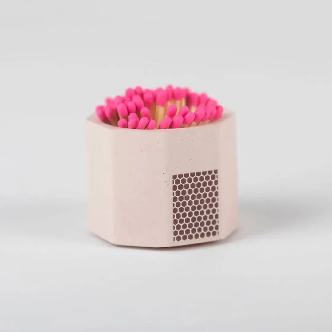 Pink Match Holder w/ Striker and Pink Matches