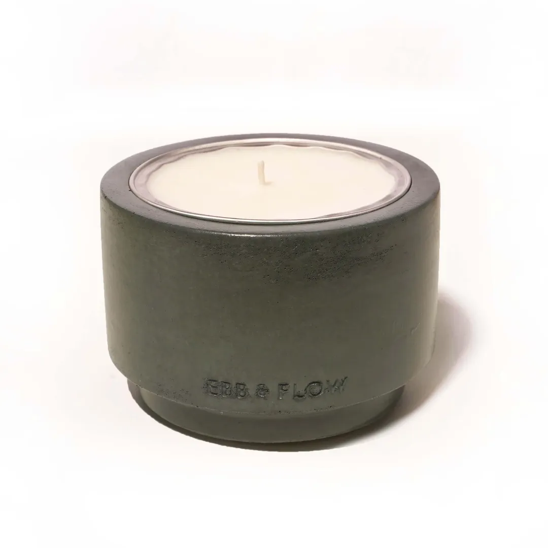 Refillable Concrete Candle Vessel