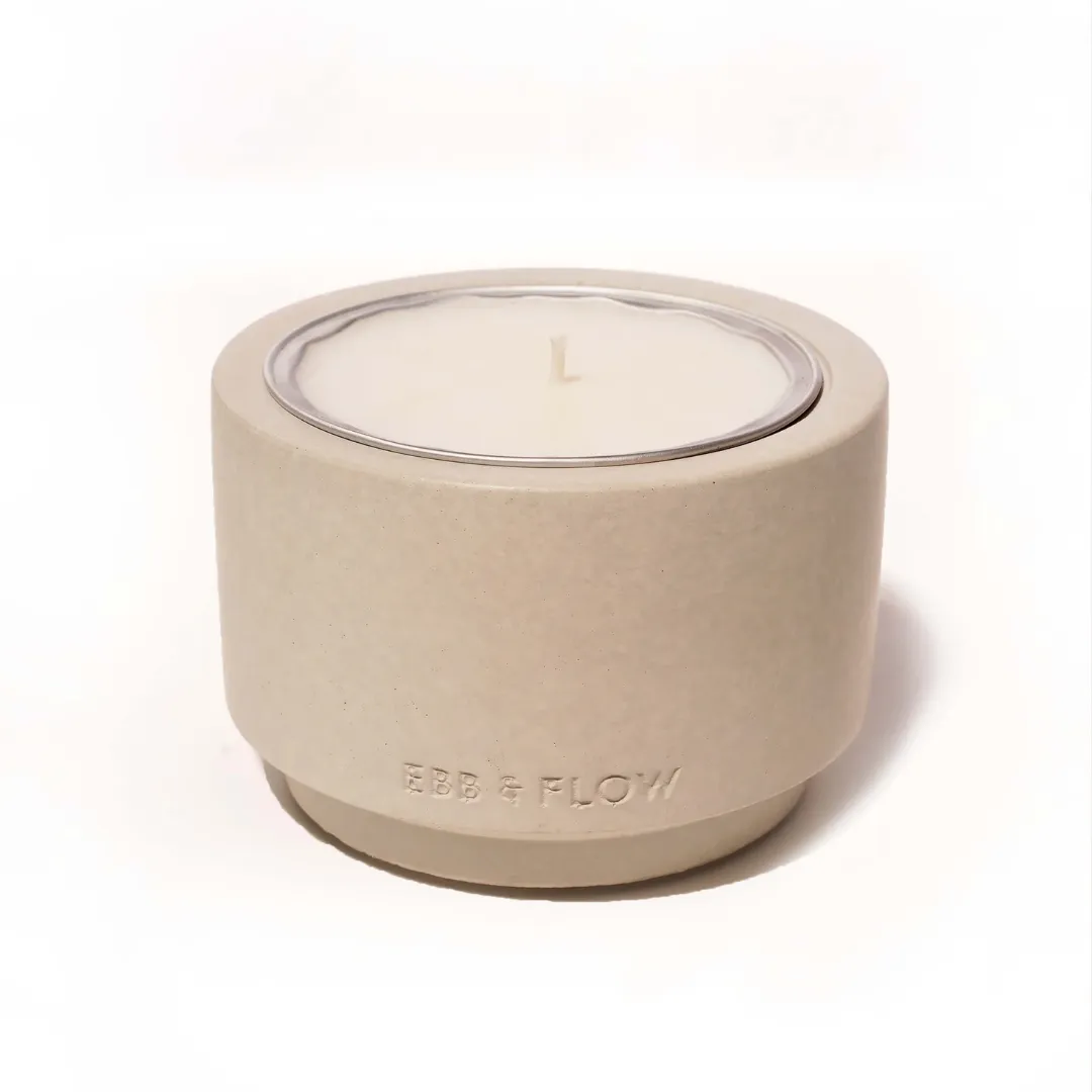 Refillable Concrete Candle Vessel