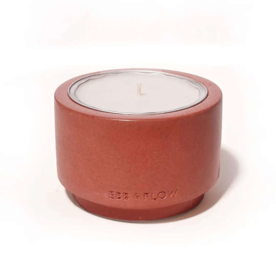 Refillable Concrete Candle Vessel