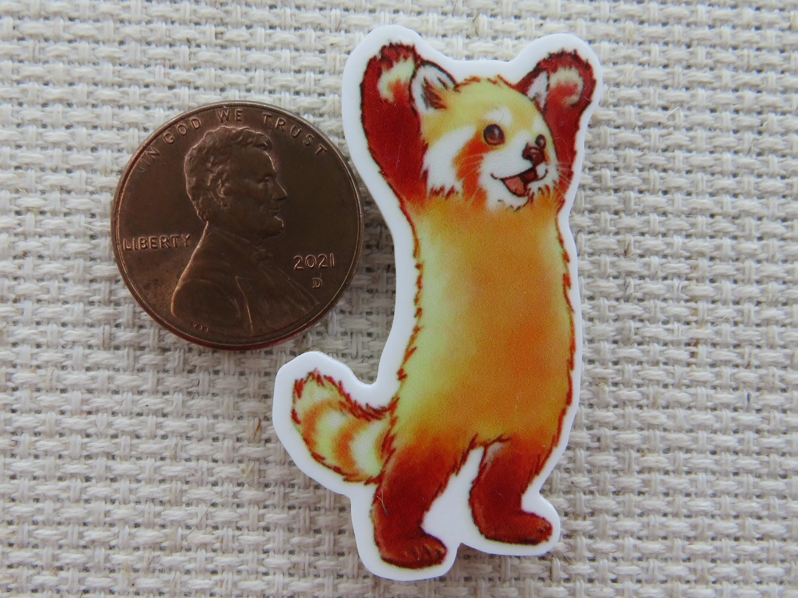 Standing Red Panda Needle Minder, Cover Minder, Magnet