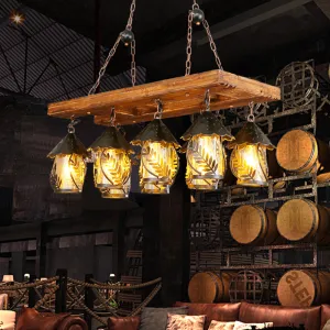 Vintage 8-Light Island Pendant Chandelier in Black: Rectangle White Fabric & Clear Glass Construction"

This revised product title maintains the important keywords for SEO purposes while being shorter and more concise.