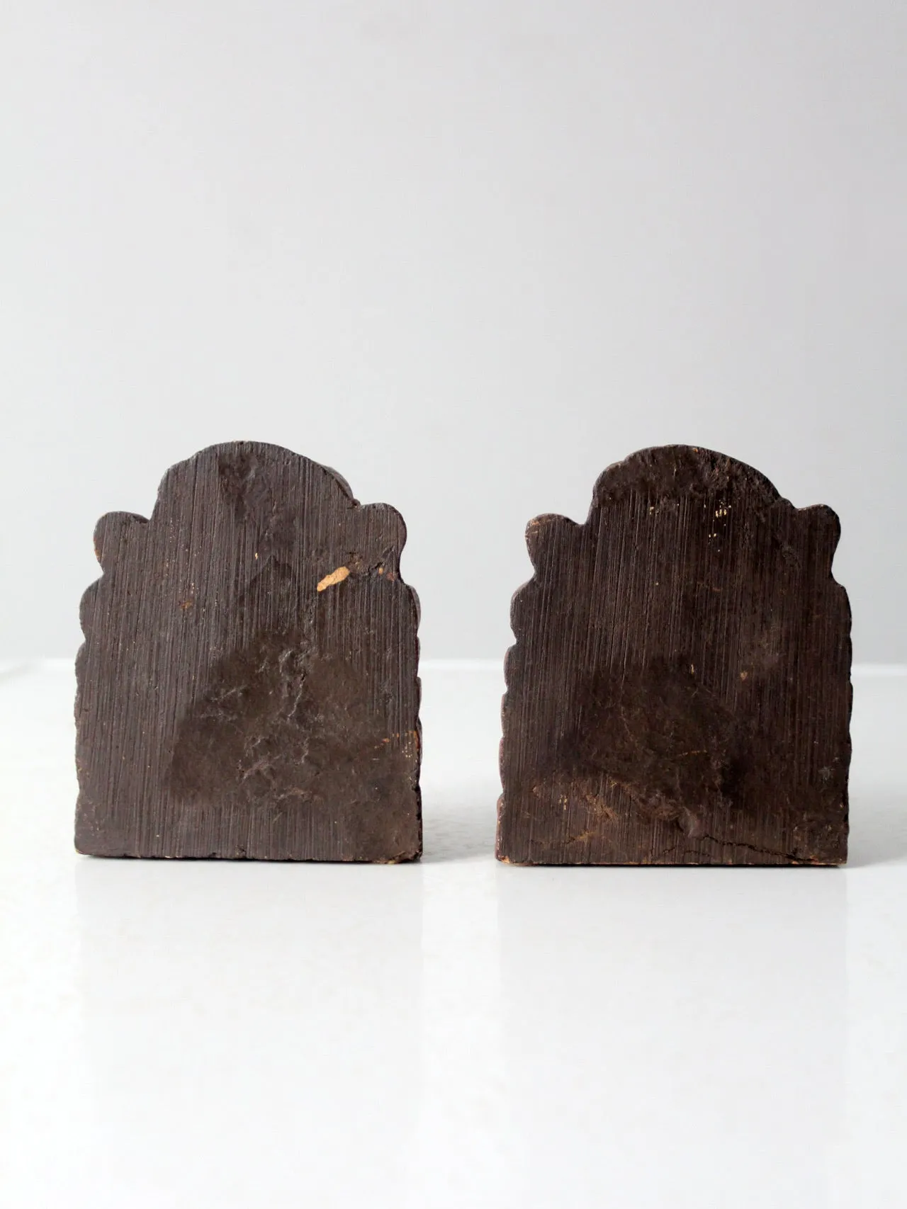 vintage Syroco style floral bookends pair