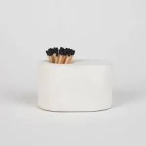 White Streamliner Match Holder with White Matches