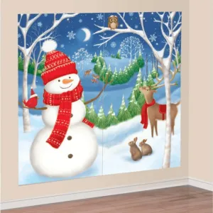 Winter Friends Scene Setter Wall Decoration