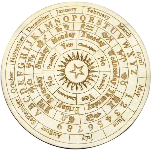 WoodArt - Astrology board with symbols